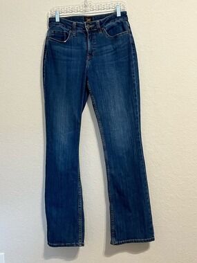Lee Riders Bootcut Jeans Womens 8 Medium Dark Wash Mid Rise Stretch Denim 30x31